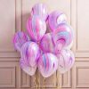 Helium gevulde marmer ballonnen - marmer-fashion-licht-blauw-rose-lila