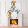 Helium ballon set Luxe Goud-wit-zilver