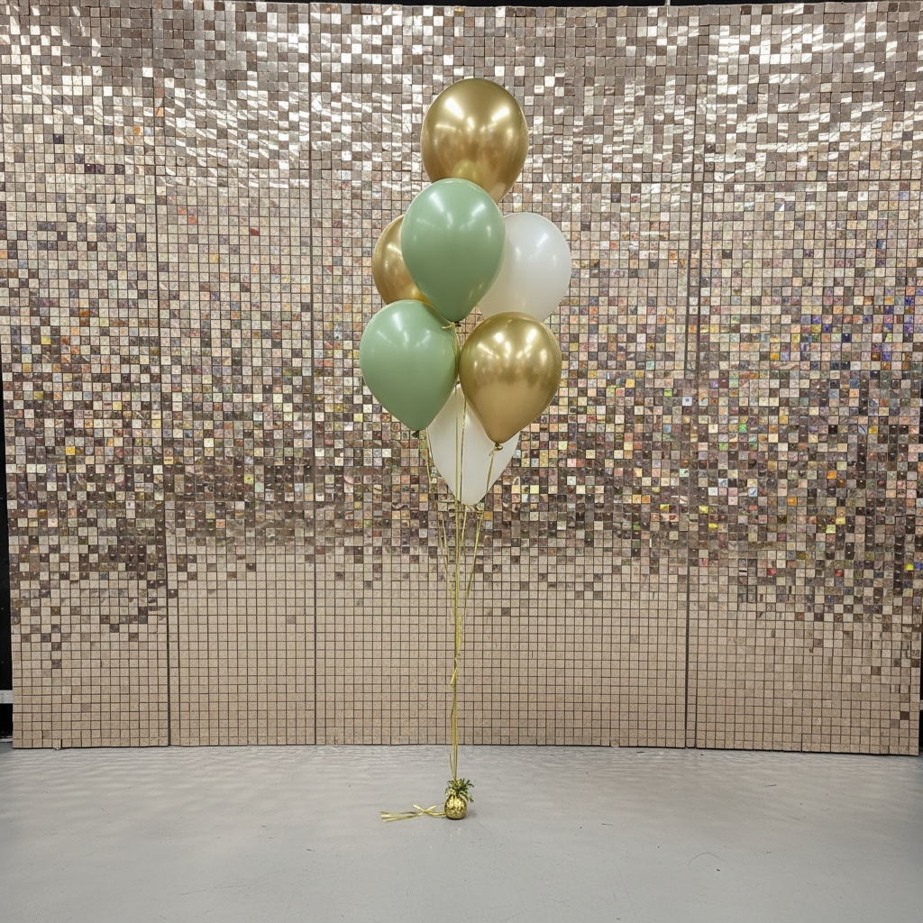 Helium ballon set Eucalyptus-goud-cream - Afbeelding 2