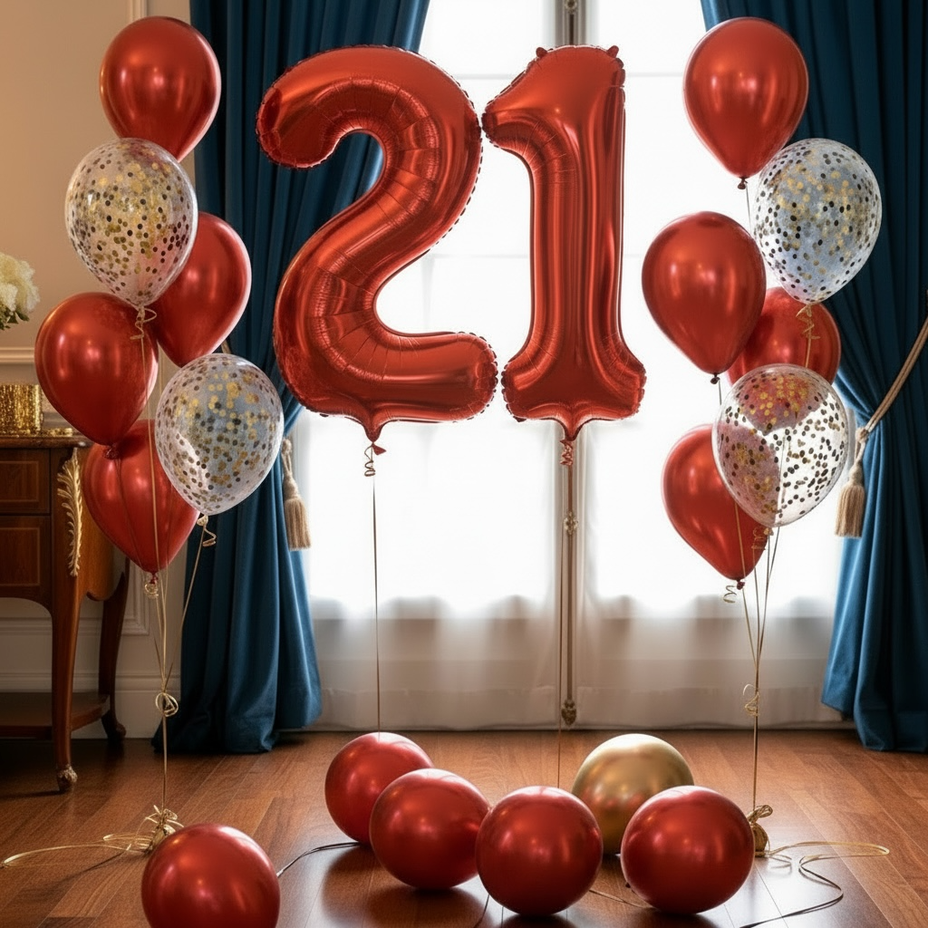 Luxe Cijfer ballonset - Afbeelding 2