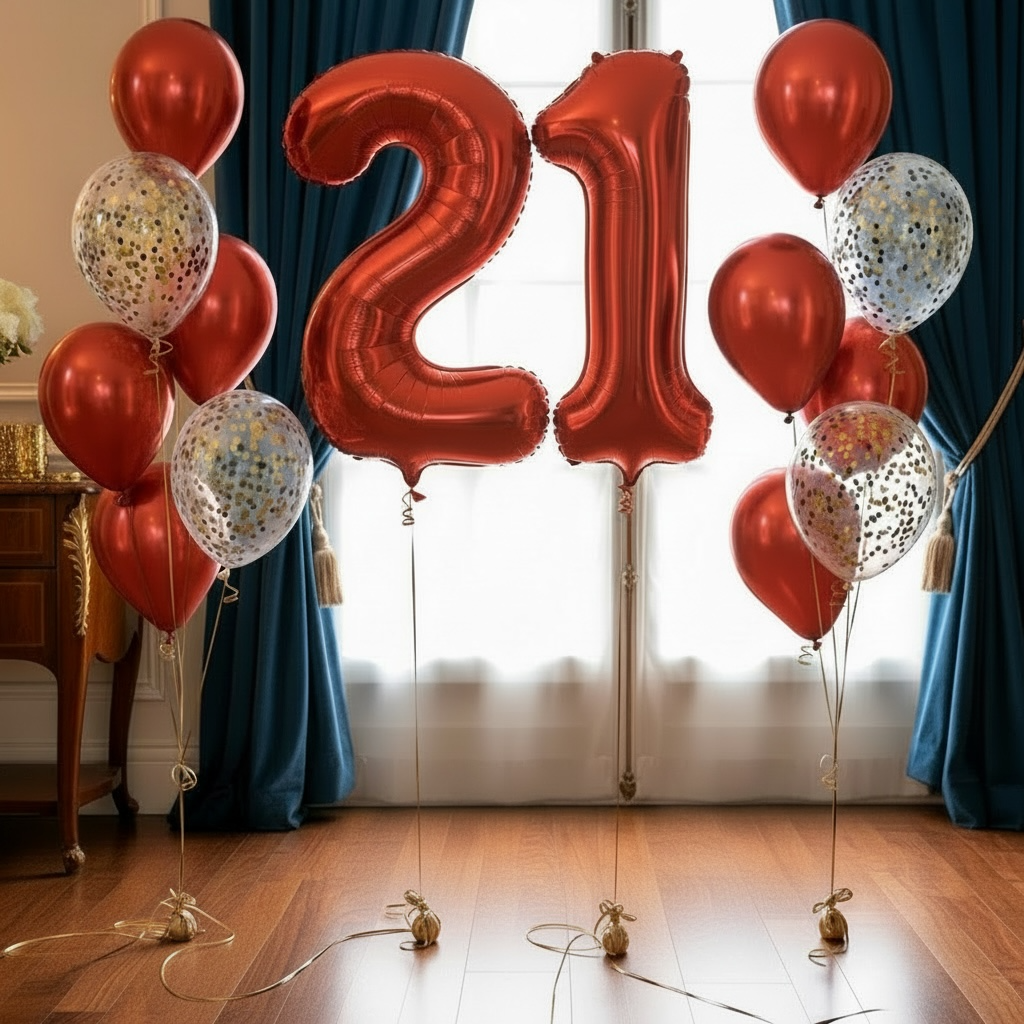 Luxe Cijfer ballonset - Afbeelding 4