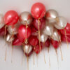 25 Imperial rood, champagne en rode plafond ballonnen