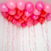 25 raspberry,fuchsia, pink en rode plafond ballonnen