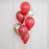 Helium ballon set Luxe Rood-champagne en imperial rood