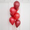 Helium ballon set Luxe Rood-metallic rood en imperial rood