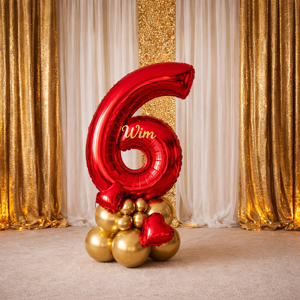 Cijfer decoratie Luxe Rood - Image 4