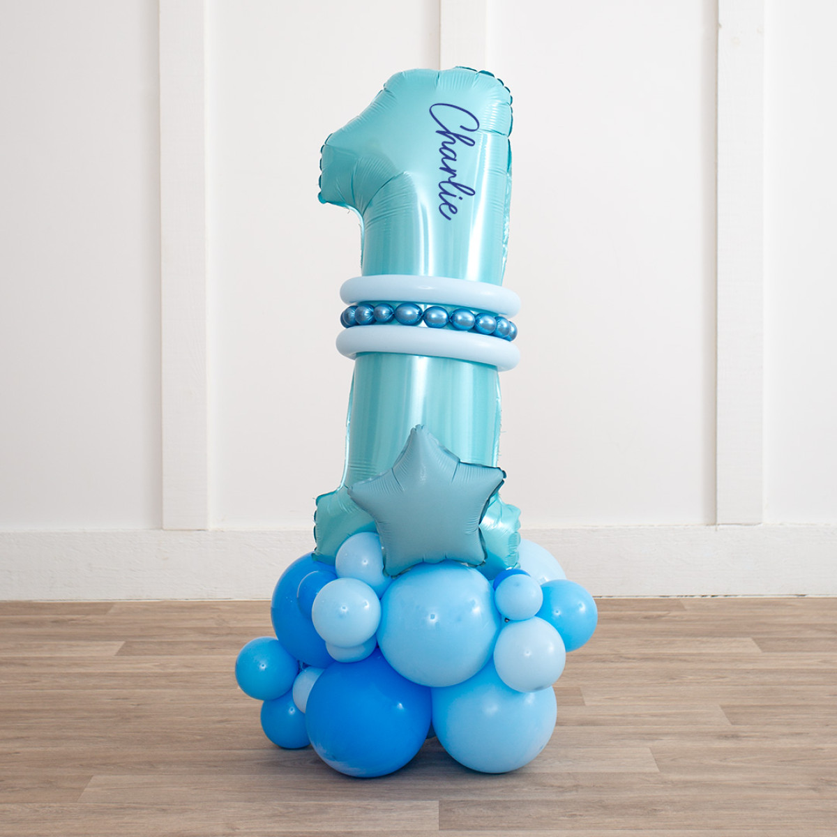 Cijfer decoratie Licht blauw - Afbeelding 2