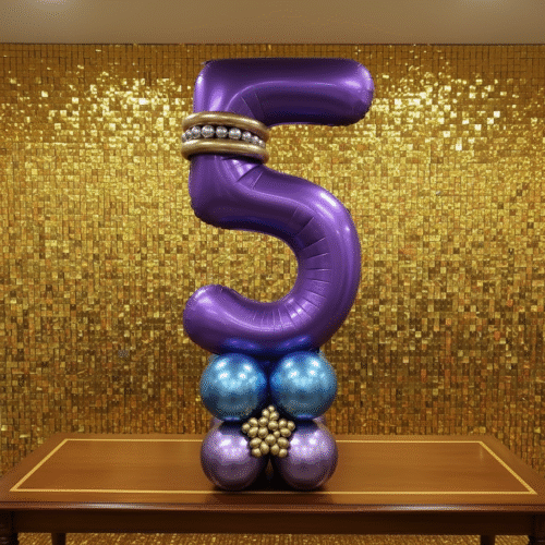 Alternative view of Cijfer decoratie Paars/Blauw