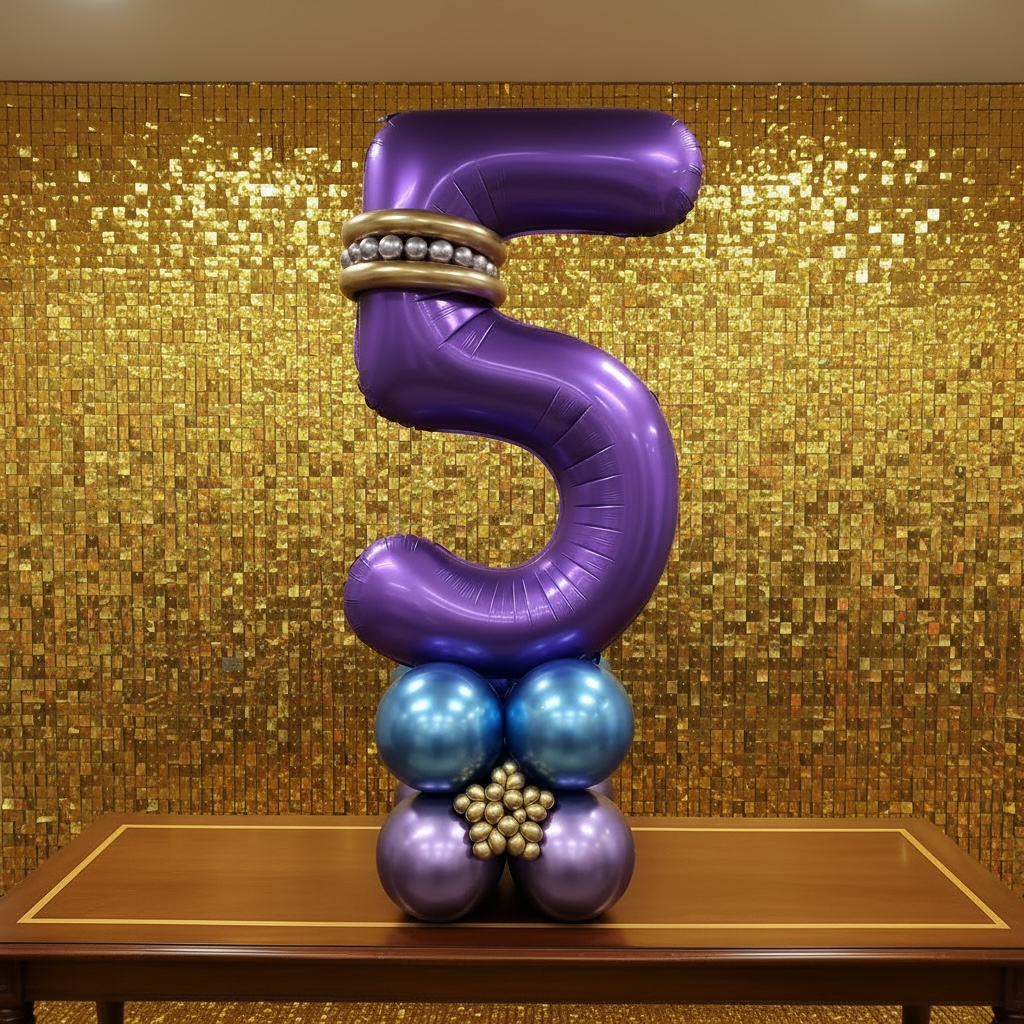 Cijfer decoratie Paars/Blauw - Image 2