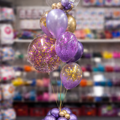 Alternative view of "Golden Lavender Luxe Ballontros"