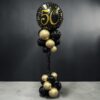 Luxe Ballonpilaar met Leeftijd – Zwart & Goud