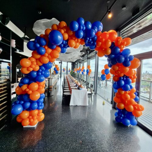 Alternative view of Royal Blue & Orange Organic Boog