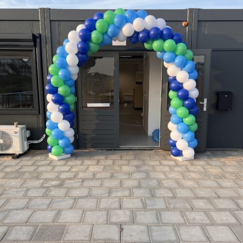 Alternative view of Medium Classic Ballonnenboog Blauw-wit-royal blue-lime green