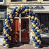 Medium Classic Ballonnenboog chrome goud-Navy blue