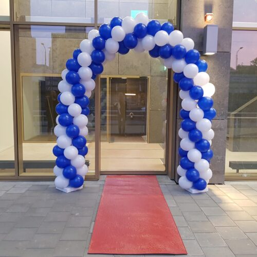 Alternative view of Medium Classic Ballonnenboog Royal blue-wit