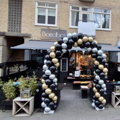 Medium Classic Ballonnenboog Zwart-chrome goud-chroma zilver