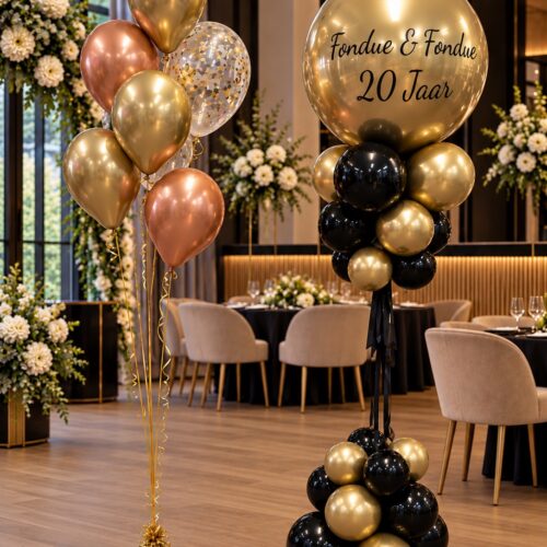 Luxe Balloncombinatie – Ballontros & Ballonpilaar