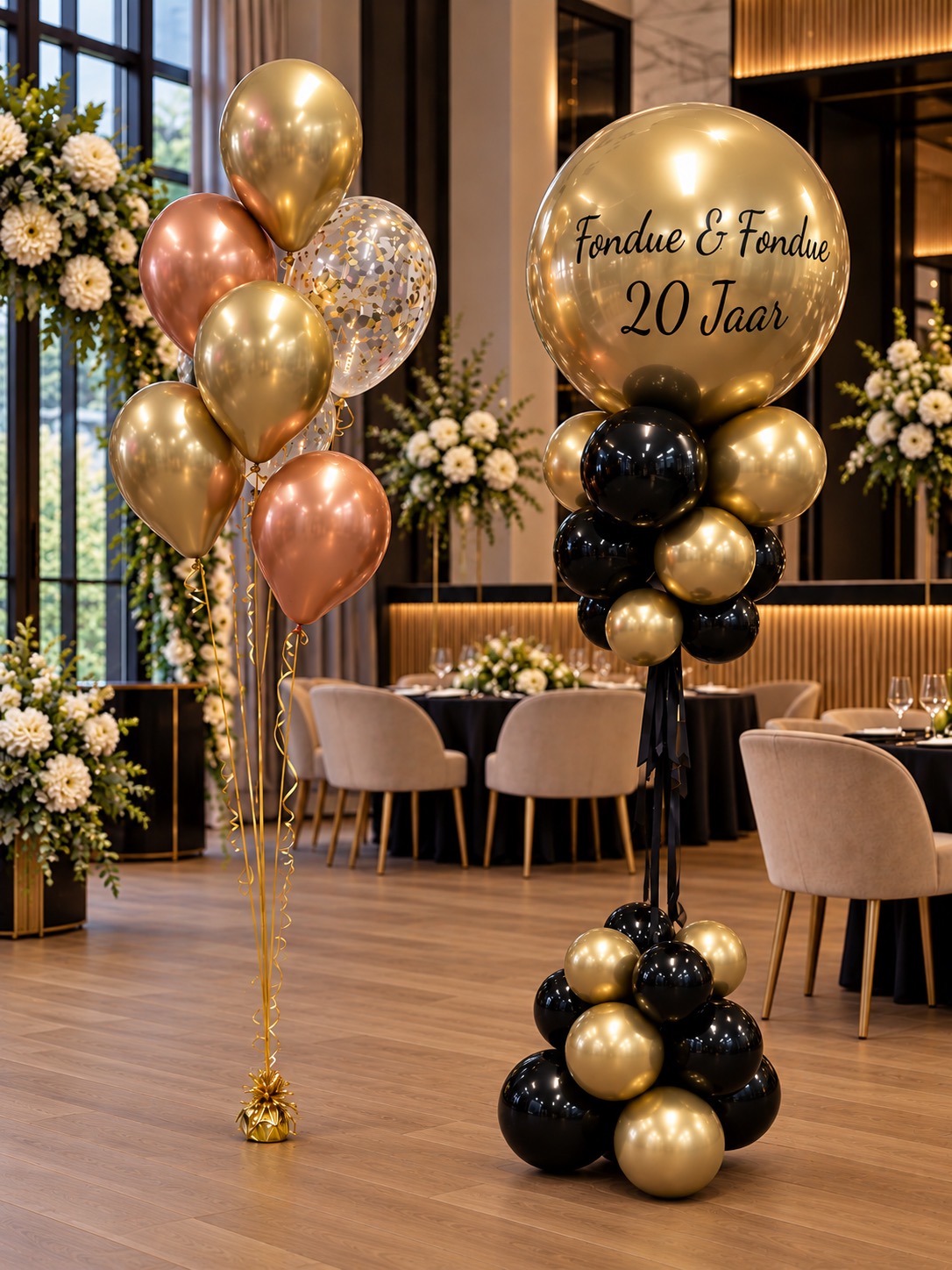 Luxe Balloncombinatie – Ballontros & Ballonpilaar