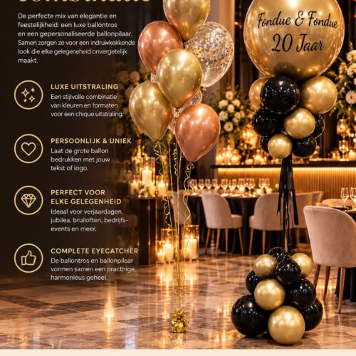 Alternative view of Luxe Balloncombinatie – Ballontros & Ballonpilaar